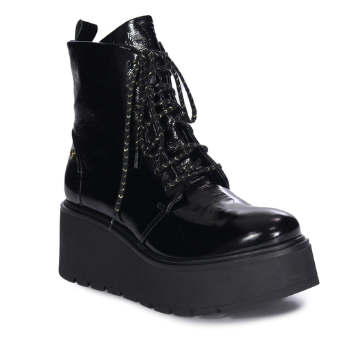 Maciejka 06762-01/00-6 platform Black Boots