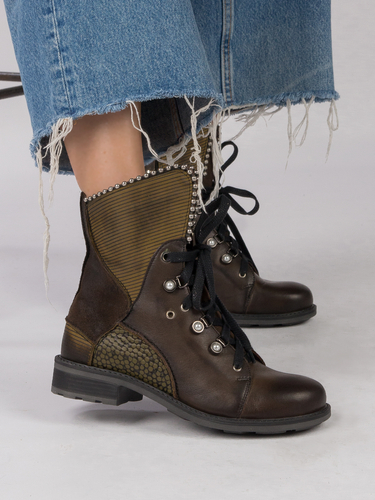 Maciejka 3623A-24/00-5 Olive Lace-up Boots