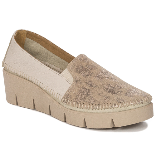 Maciejka 5814A-10/00-1 Beige Leather Low Shoes