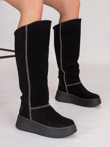 Maciejka Black Knee-High Boots