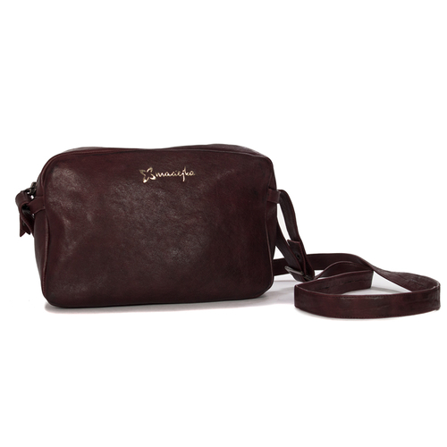 Maciejka Burgundy Leather Women's Handbag