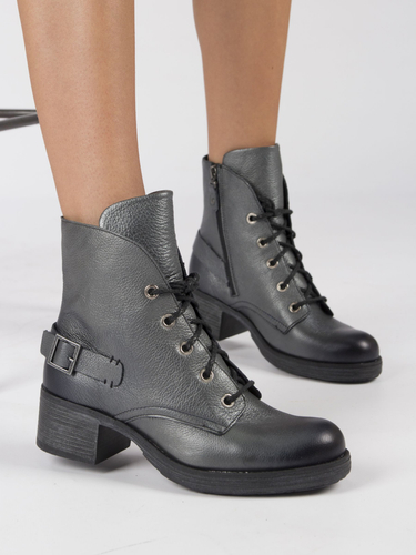 Maciejka Graphite Lace-up Boots