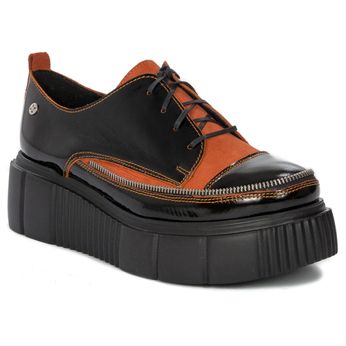 Maciejka Women's Orange + Black Low Shoes