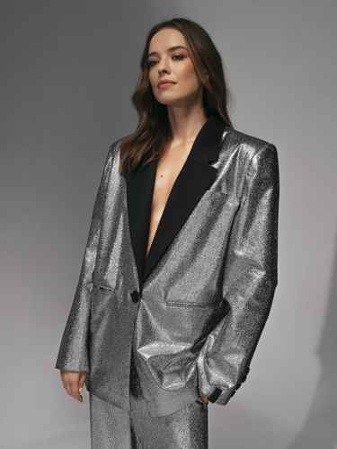 Opra Azza Silver/Black Oversize Blazer