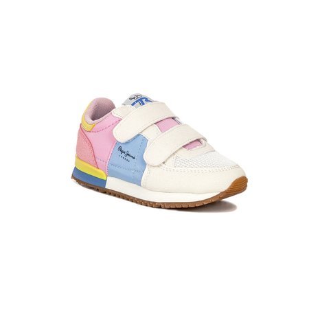 Pepe Jeans PGS30501 801 Factory Sydney Basic Girl Kids White Sneakers