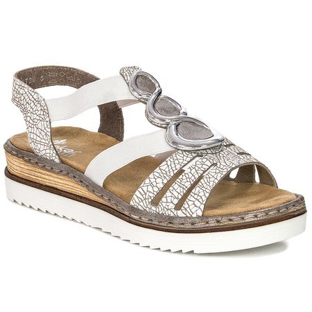 Rieker 679L4-80 Weiss/Grey Sandals