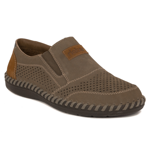 Rieker Men's Beige Slip-on Low Shoes