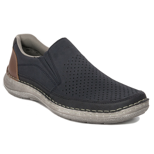 Rieker Men's Blue Slip-on Low Shoes