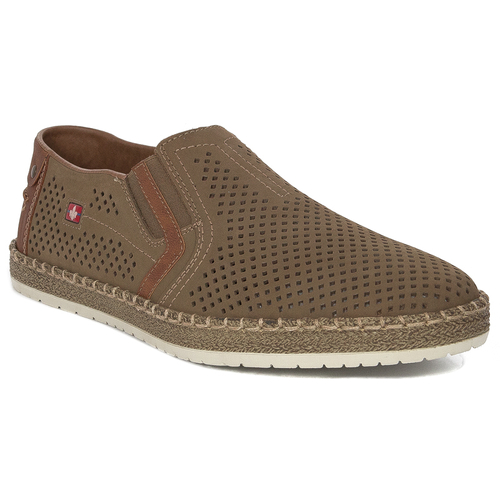 Rieker Men's beige slip-on low shoes