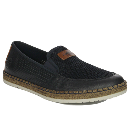 Rieker Men's blue slip-on low shoes