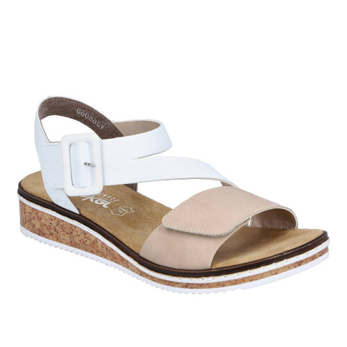 Rieker Women's White Beige Sandals