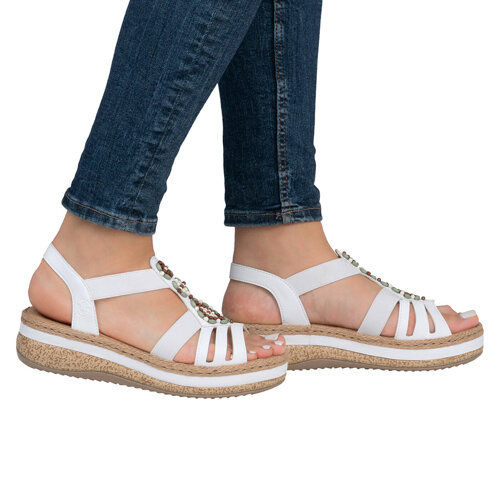 Rieker Women's White Sandals