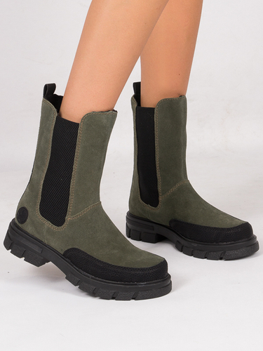 Rieker Women's warm green boots