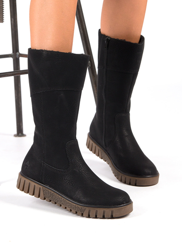 Rieker Y3455-00 warned Black Boots