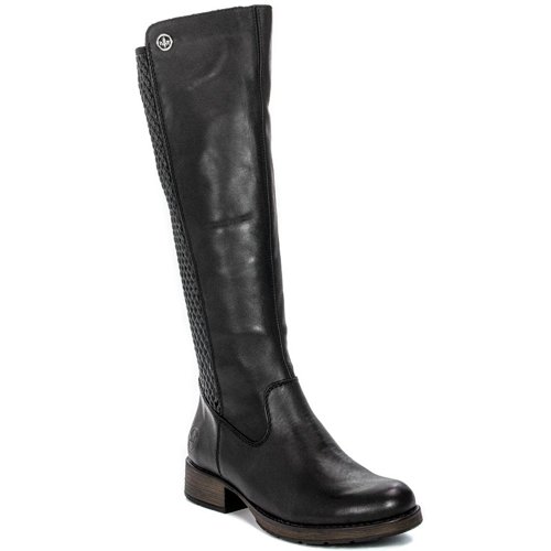 Rieker Z9591-00 Black Knee-High Boots