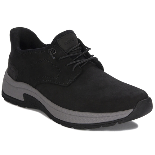 Rieker men's leather low shoes black