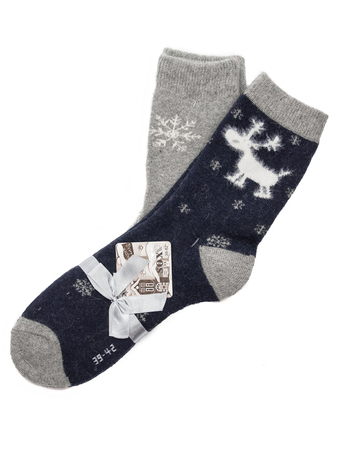 SOXX 37883 Christmas socks Navy Blue-Gray 2-Pack