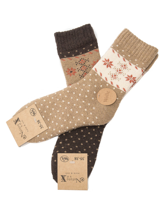 SOXX NATURE 37825 Warm&Soft Socks Brown-Beige 2-Pack