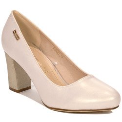 Sergio Leone PB130 Beige Pearl Pumps