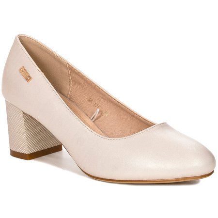 Sergio Leone PB178 Beige Pearl Pumps