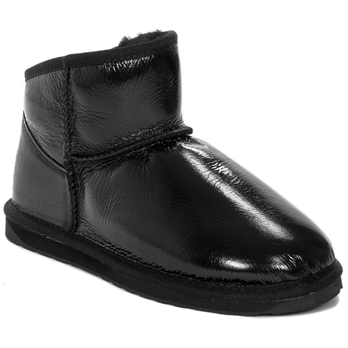 Shoes EMU Australia Black boots for women Aarons Glossy