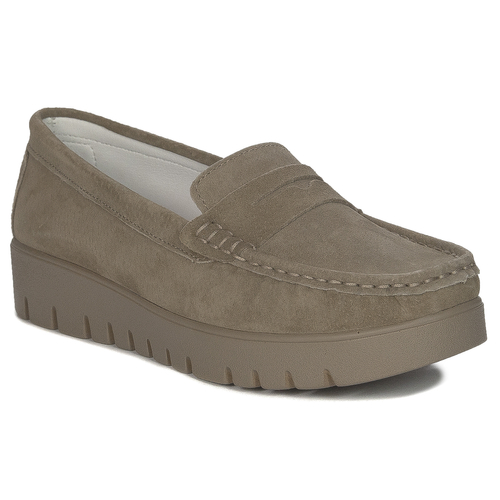 Shoes Loafers Suede Leather Filippo Beige