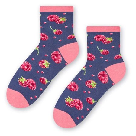 Steven 159 Navy / Raspberry Socks