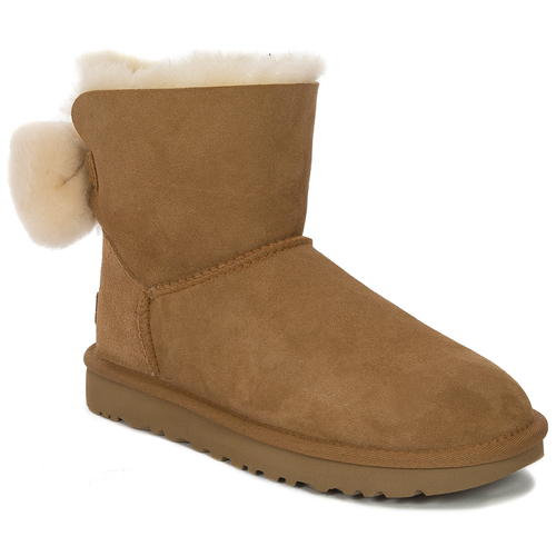 UGG Min Bailey Fuzzy Bow Chestnut brown