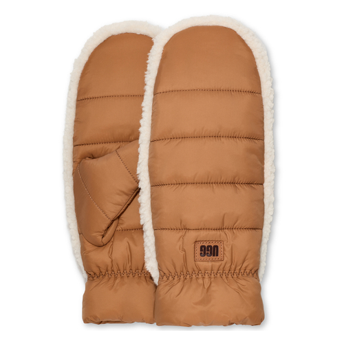 UGG W AW UGGFLUFF Mitten Chestnut Women's Gloves