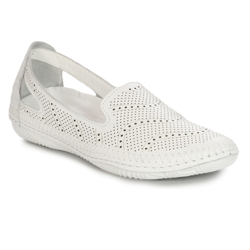 Vacarro Women's leather white low shoes