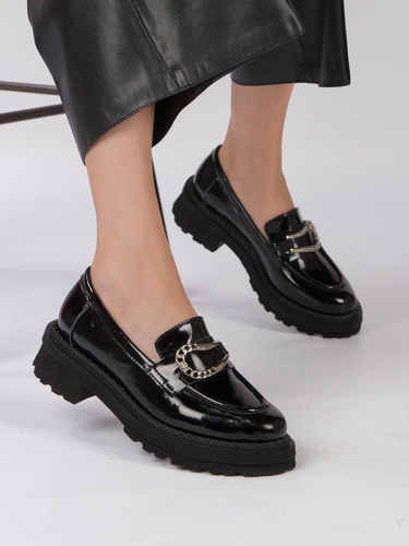 Venezia Black Women's Loafers