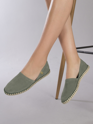 Verbenas Carmen Serraje Bosco Green Espadrilles