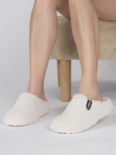 Verbenas York Curly Crudo home slippers