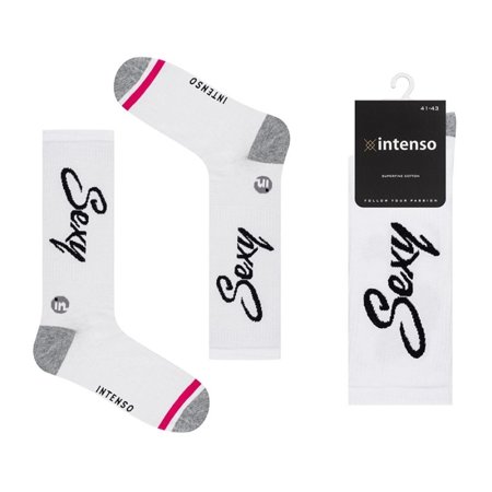 Women's socks Intenso Retro art.334 col.204 White