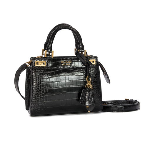 Guess Originals Katey Croc Mini Satchel Black