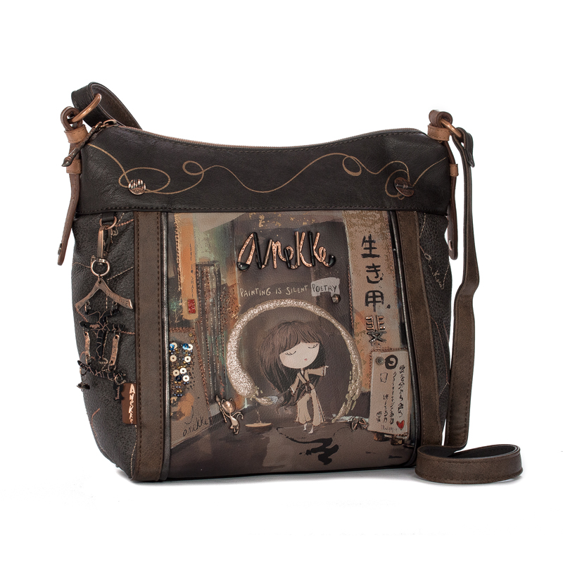 Chelsea Genuine Leather Unisex Brown Woven Crossbody Bag – WeMe Store