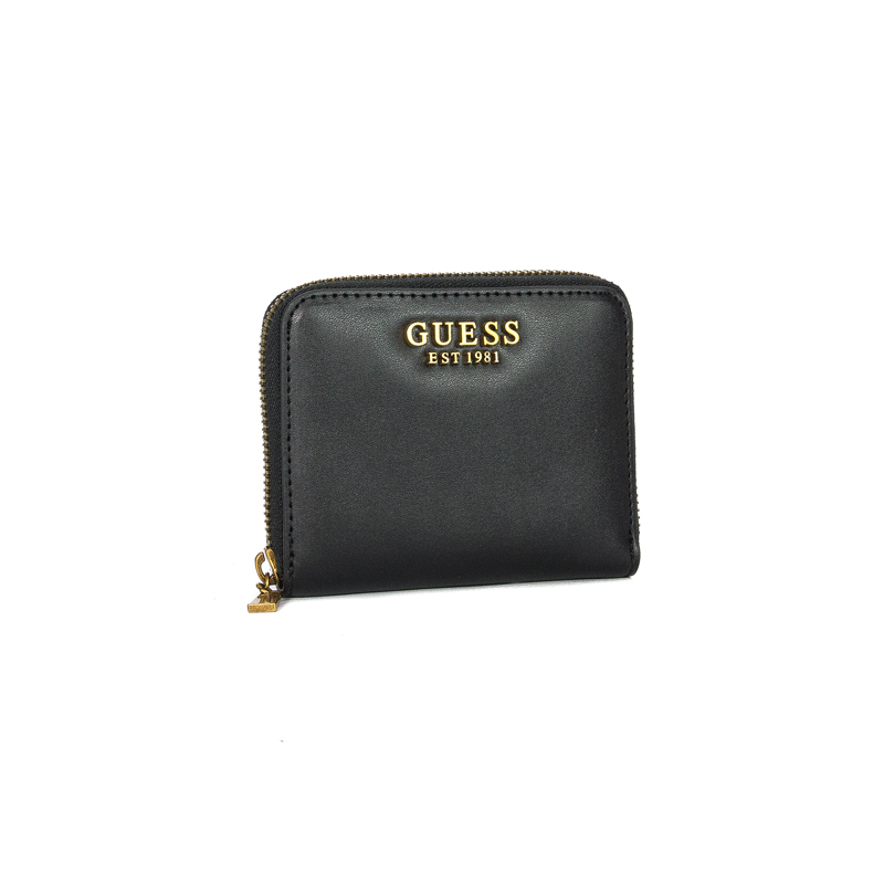 GUESS Women Laurel Slg Small Zip-Around Wallet For Women (Black, OS)