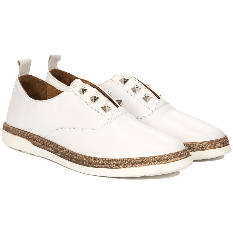 Lanqier 44C0714 White Flat Shoes - Lanqier - Obuwie damskie Półbuty ...