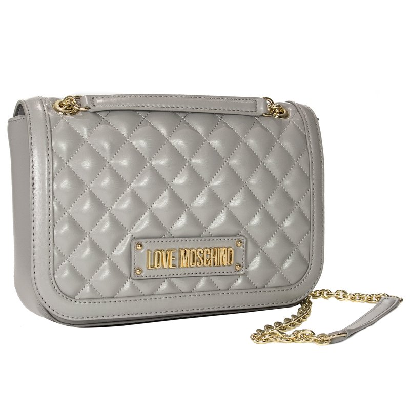 grey moschino bag