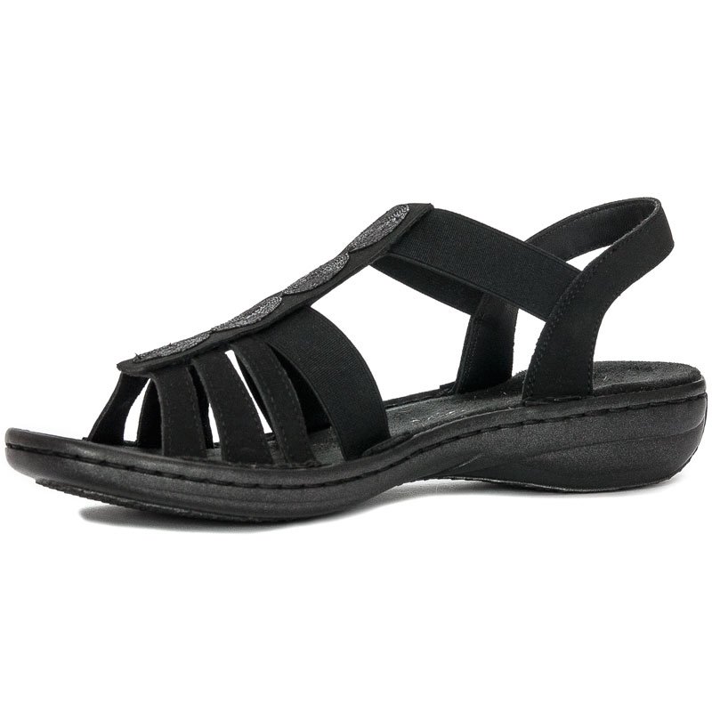 rieker black sandals