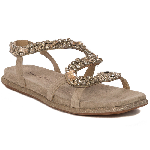 Alma En Pena Suede Sand Sandals