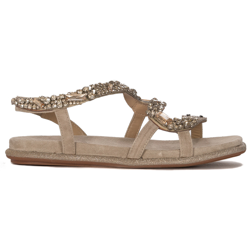 Alma En Pena Suede Sand Sandals