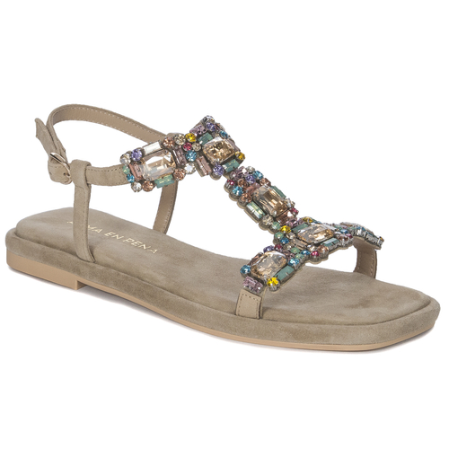 Alma En Pena Suede Sand Sandals