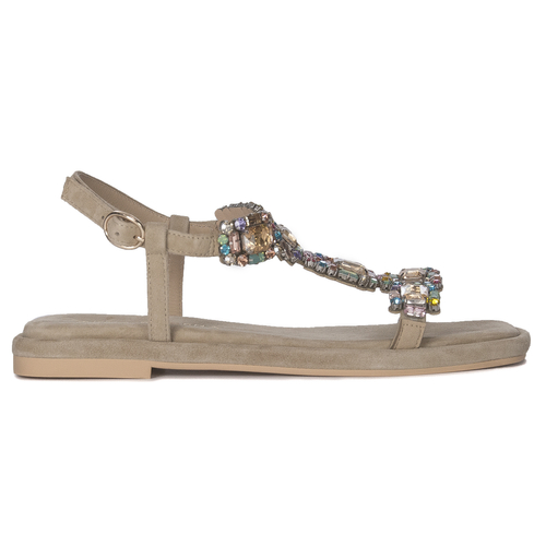 Alma En Pena Suede Sand Sandals