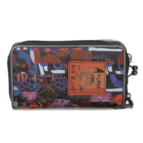 Anekke Contemporary Women's Bag/Wallet Navy With Print