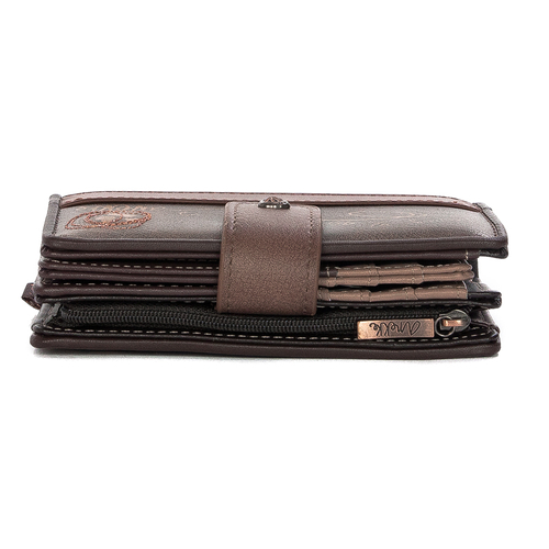 Anekke Shoen Medium Size Women's Wallet Brown With Print