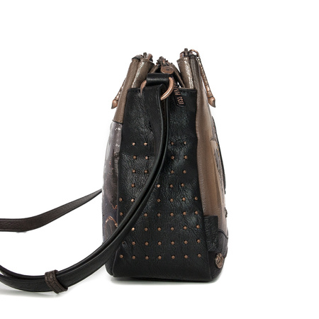 Anekke Shoen Women's Brown, Black and Beige Bag With Print