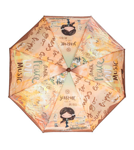 Anekke Women's Automatic Peace & Love Umbrella