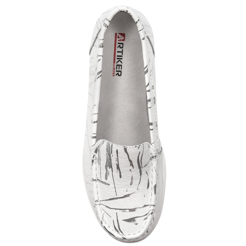 Artiker White & Silver Women's Flat Shoes