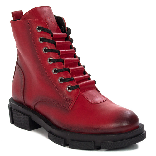 Artiker Women's Red warmed leather boots